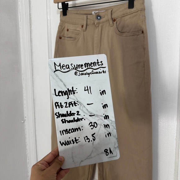 Motel Rocks Straight Leg Jeans In Winter Sandwash Knit Argyle Tan Size XS - Picture 12 of 15